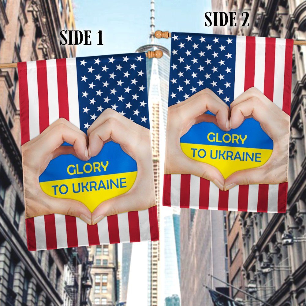 Stand With Ukraine Glory to Ukraine Flag MLN852F