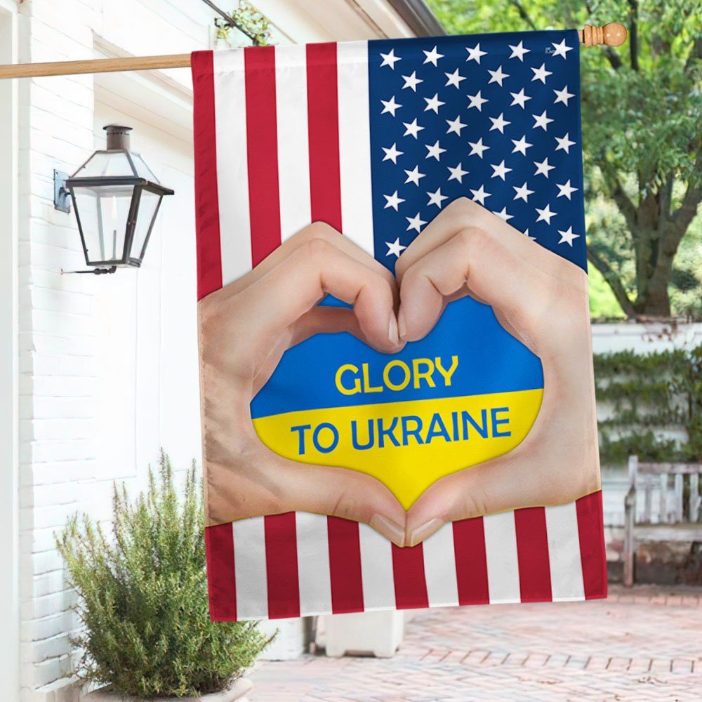 Stand With Ukraine Glory to Ukraine Flag MLN852F