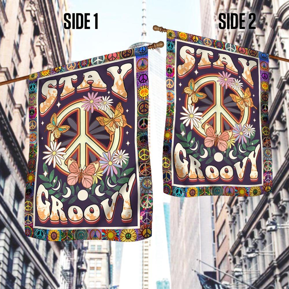 Stay Groovy Hippie Flag TQN1198F