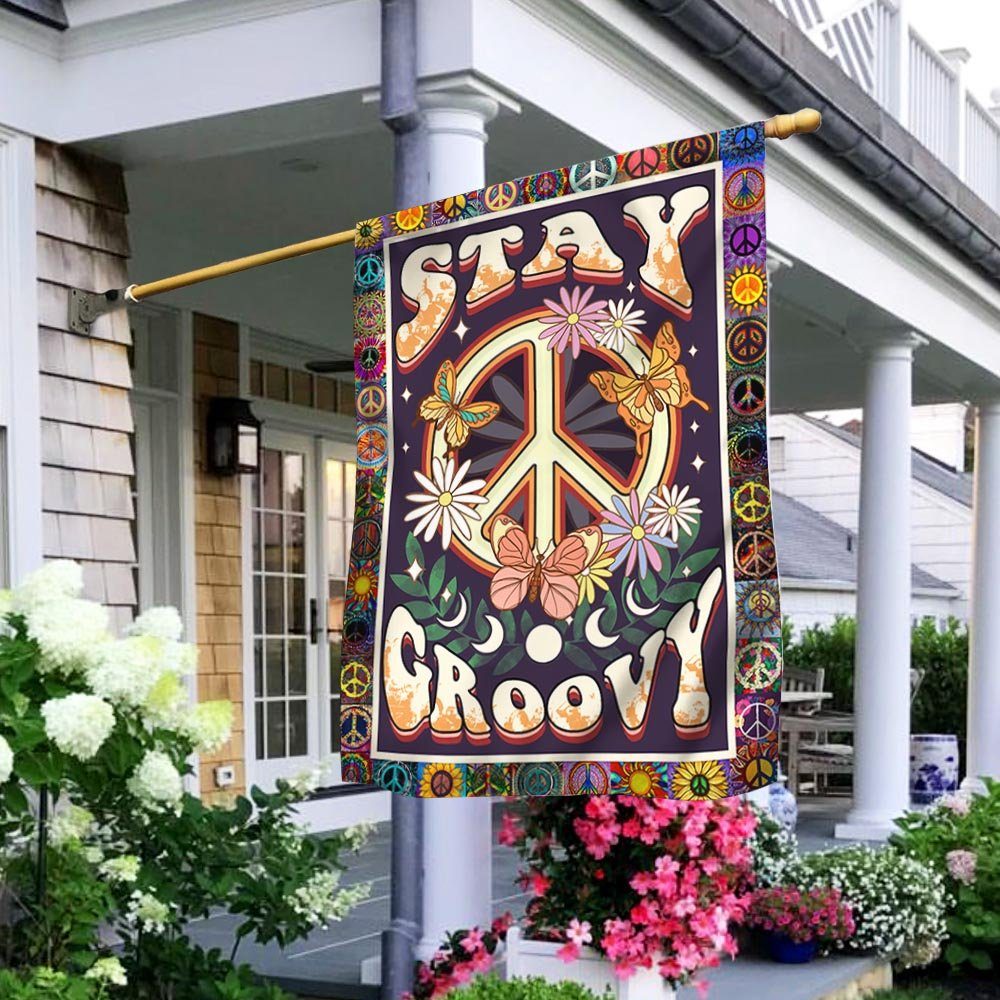 Stay Groovy Hippie Flag TQN1198F
