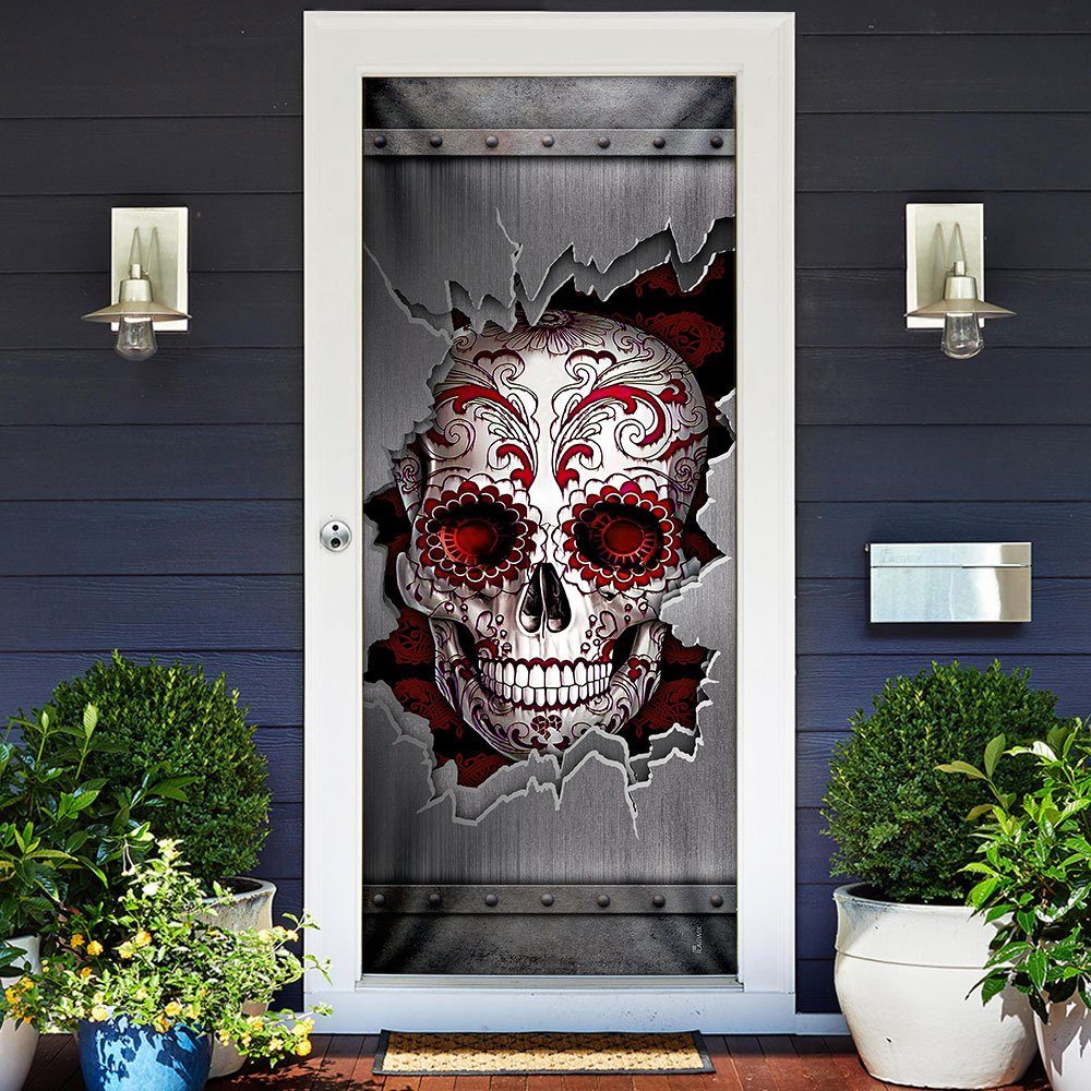 Sugar Skull Door Cover