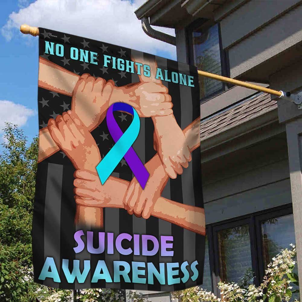 Suicide Prevention Awareness Flag No One Fights Alone DBD3270F