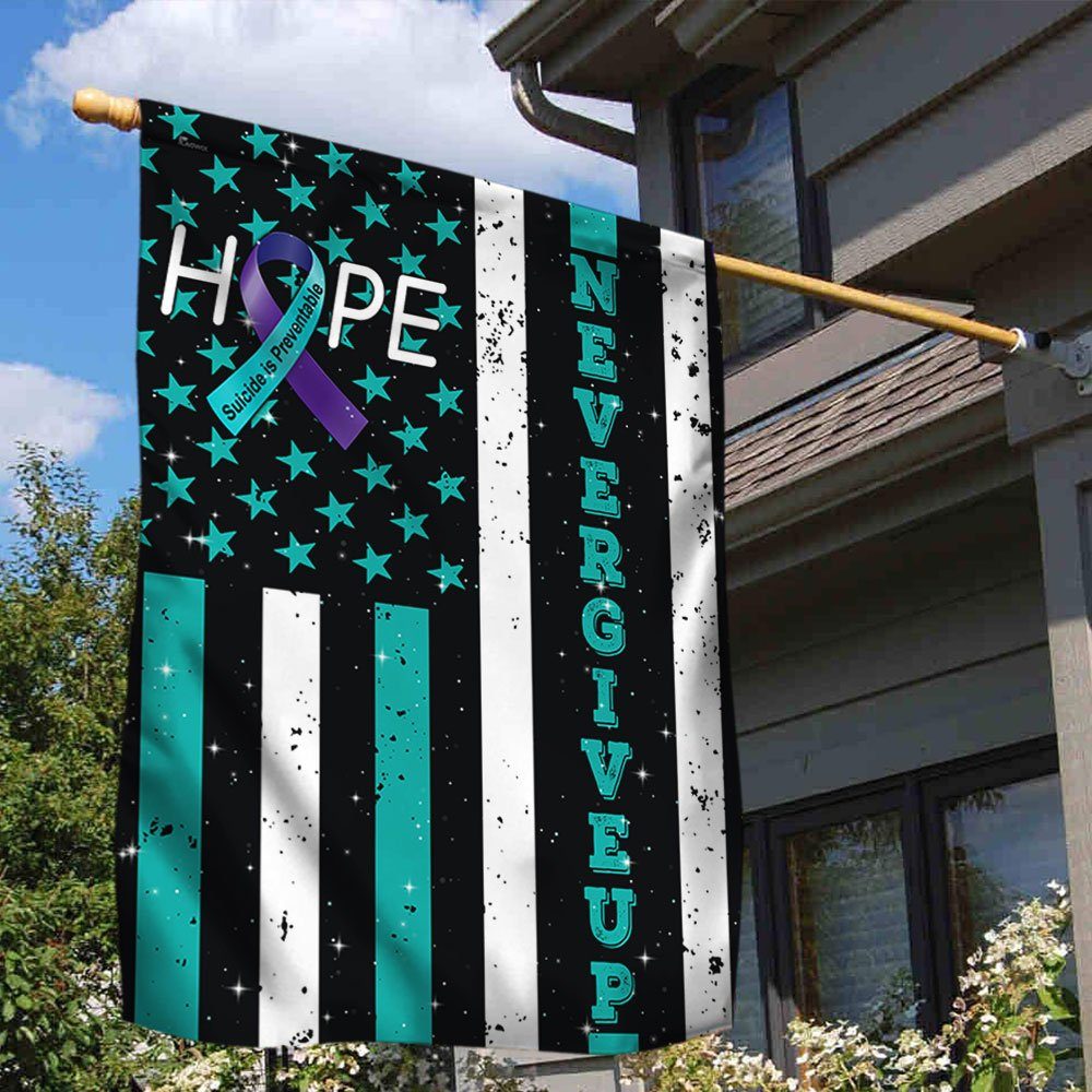 Suicide Prevention Flag Never Give Up LHA1694F