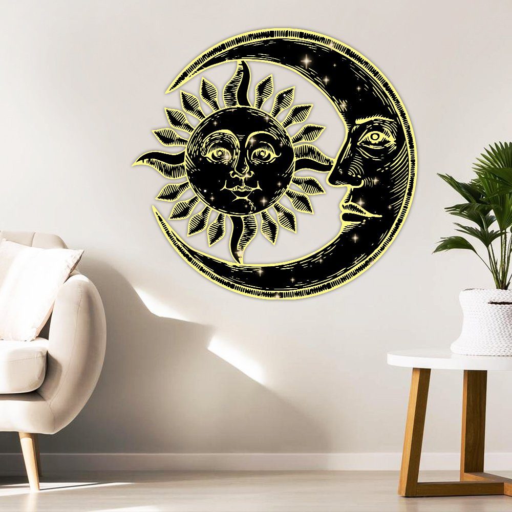 Sun And Moon Hanging Metal Sign QNV20MS