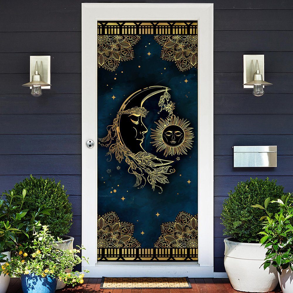 Sun and Moon Mandala Door Cover