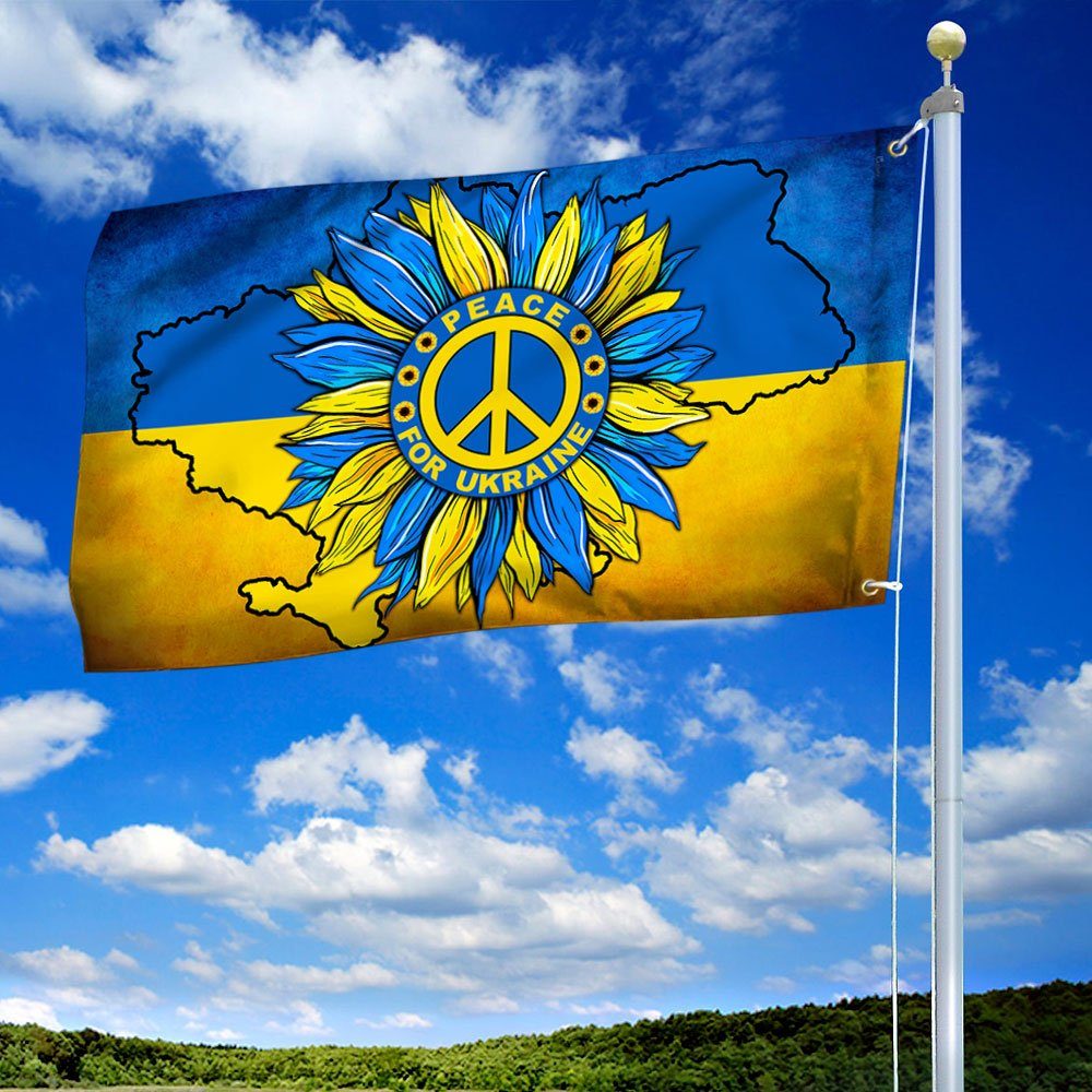 Sunflower. Peace for Ukraine Flag TPT65GF