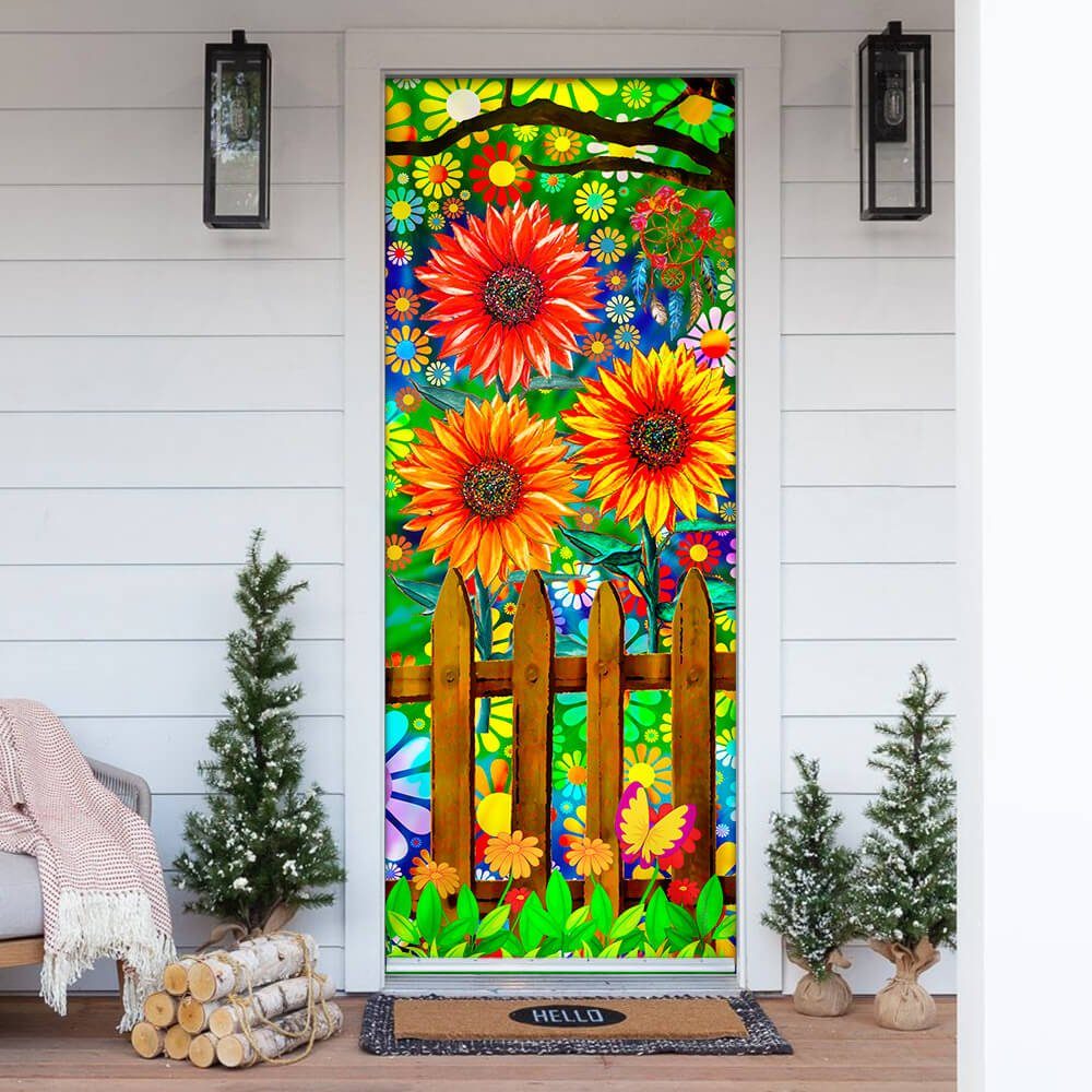 Sunflower Hippe Door Cover NTT25D