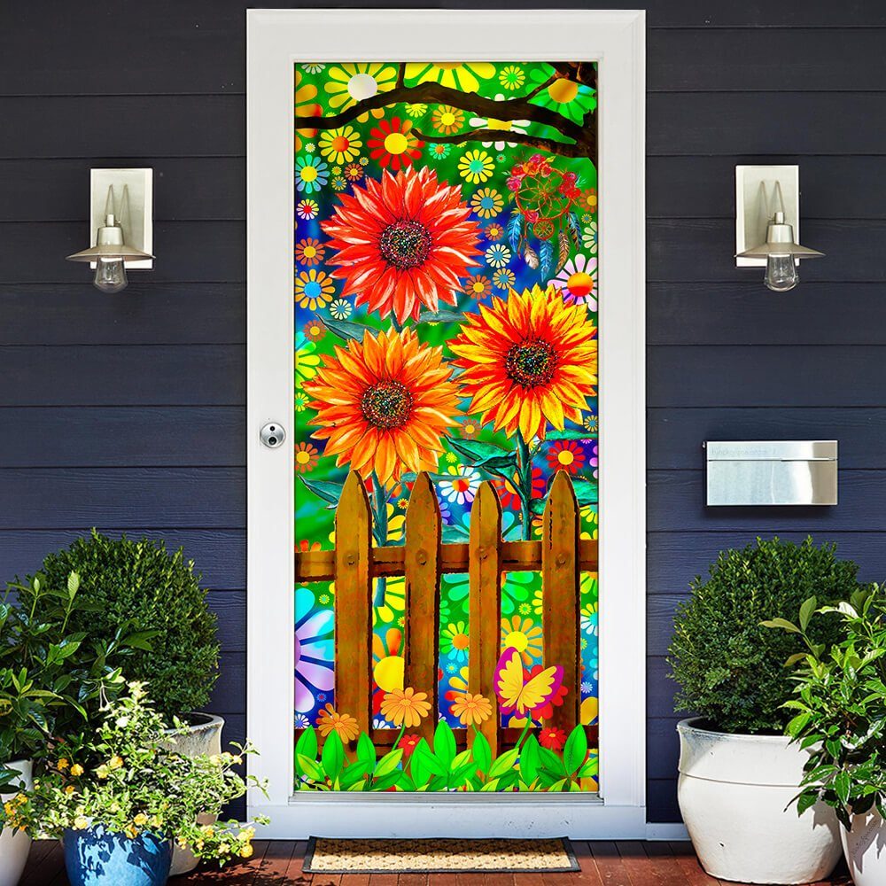 Sunflower Hippe Door Cover NTT25D