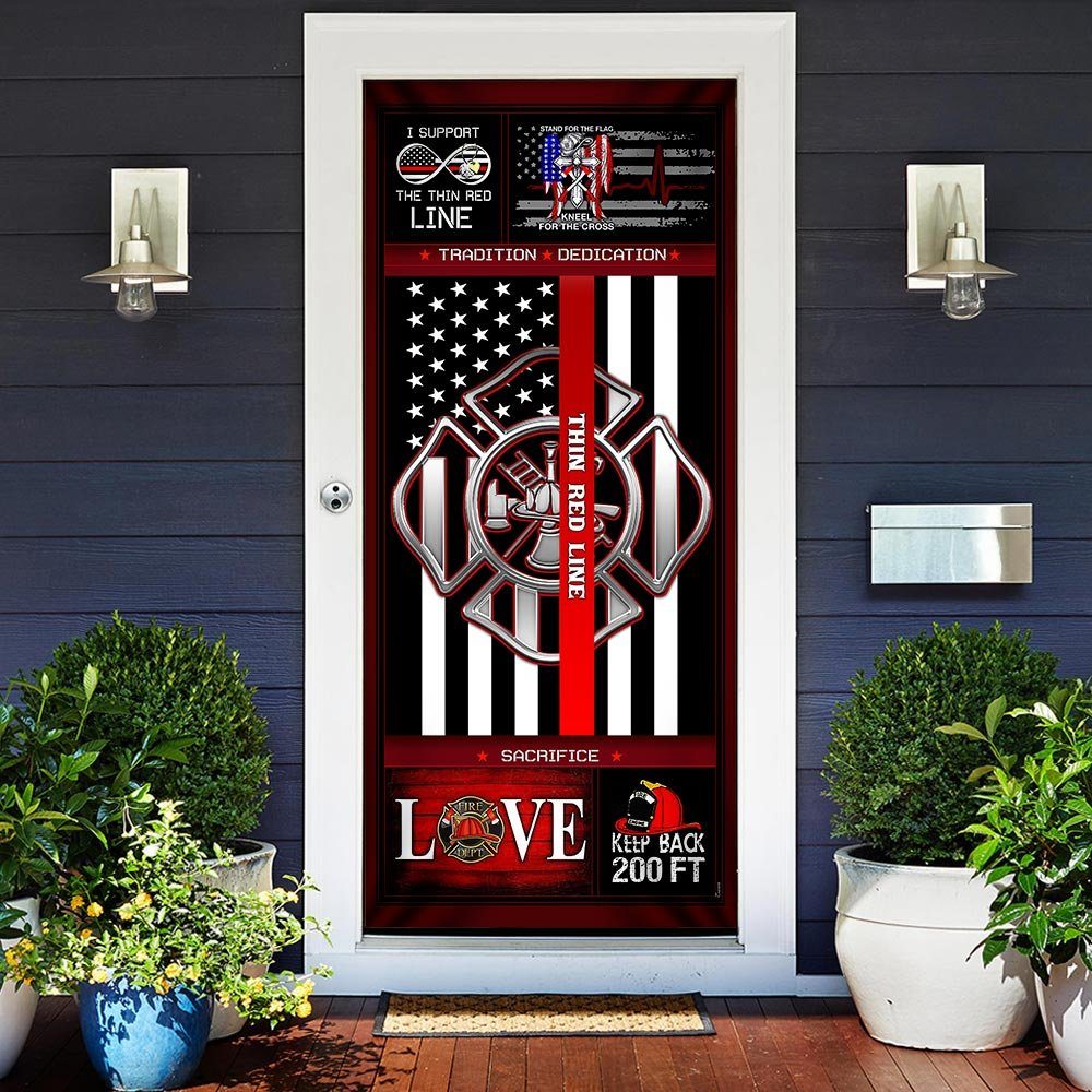 Support Thin Red Line Door Cover