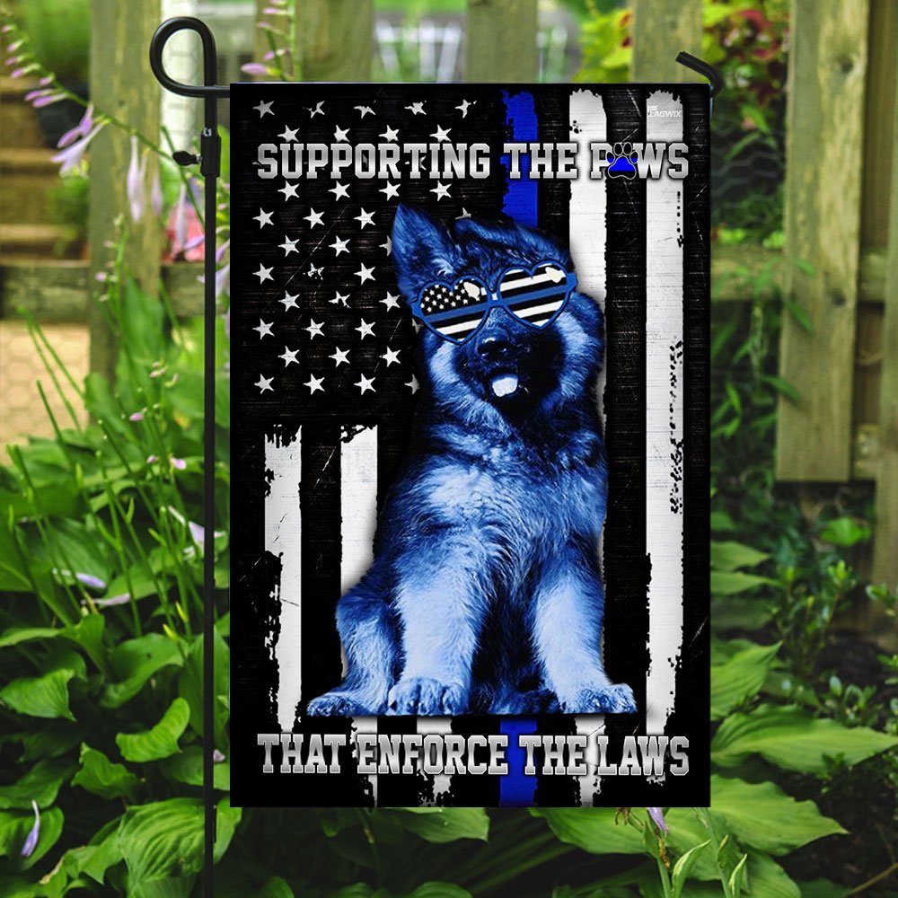 Supporting The Paws K9 Police Flag