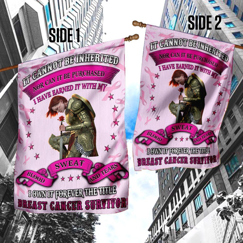 Survivor Breast Cancer Flagwix™ I Own It Forever The Title Flag