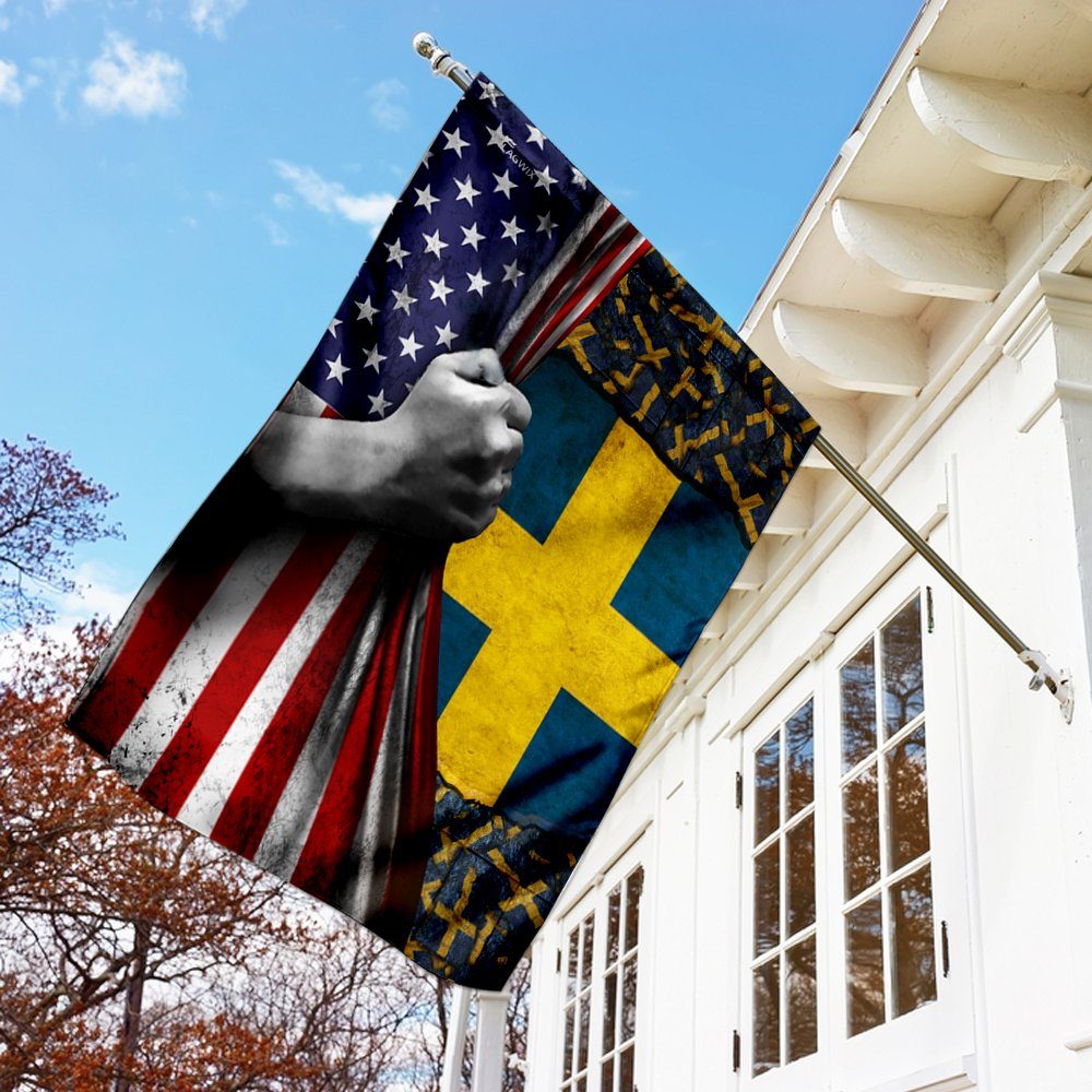 Sweden American Flag