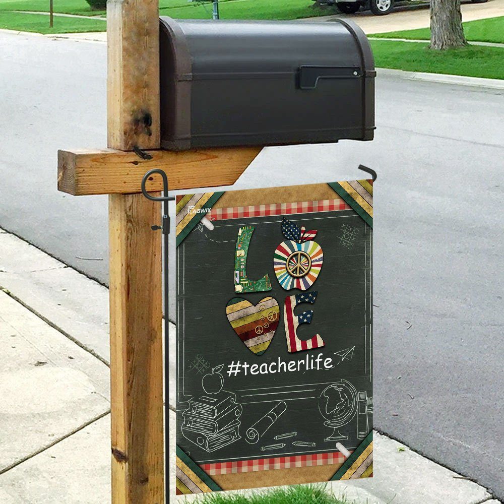 Teacher Life Vintage Flag