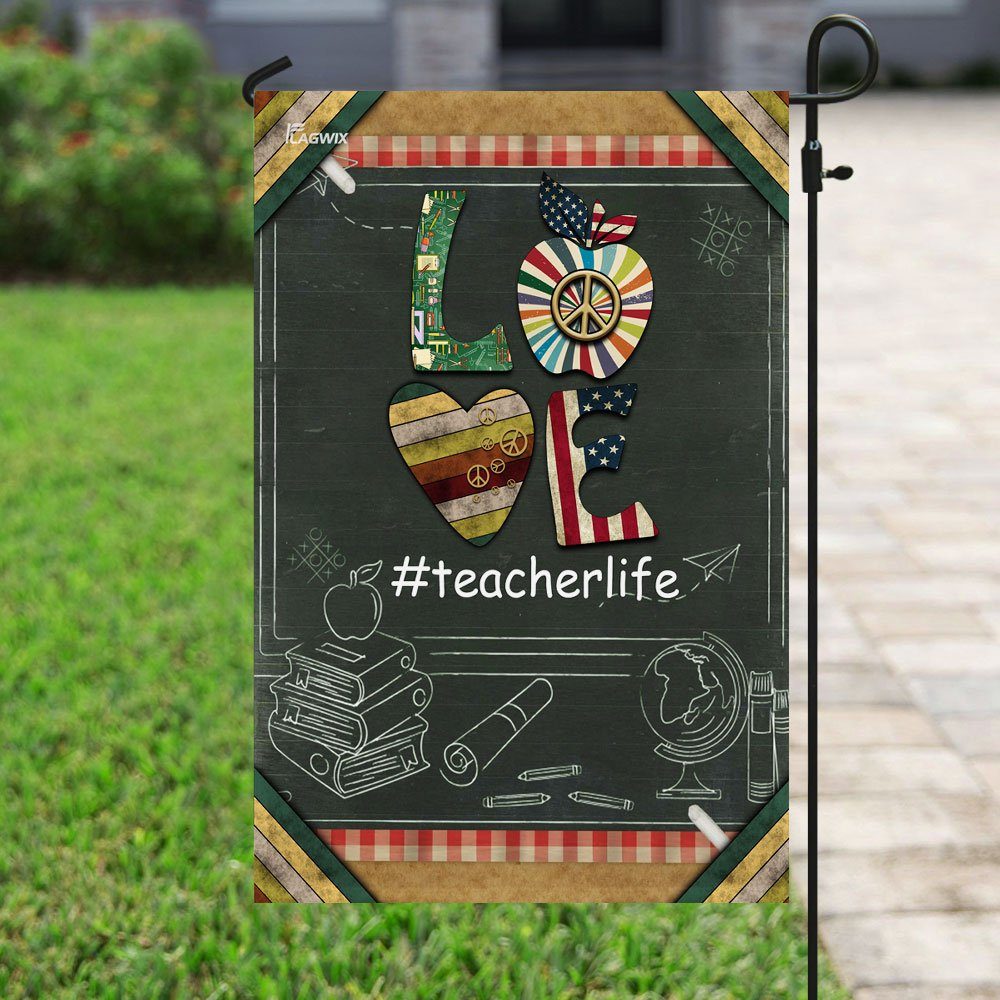 Teacher Life Vintage Flag