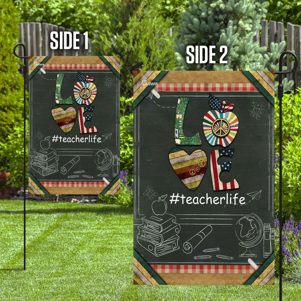 Teacher Life Vintage Flag