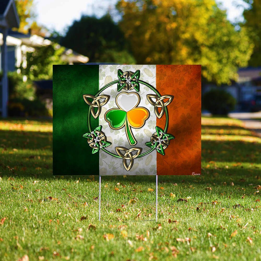 Team Irish Lucky Charm Yard Sign