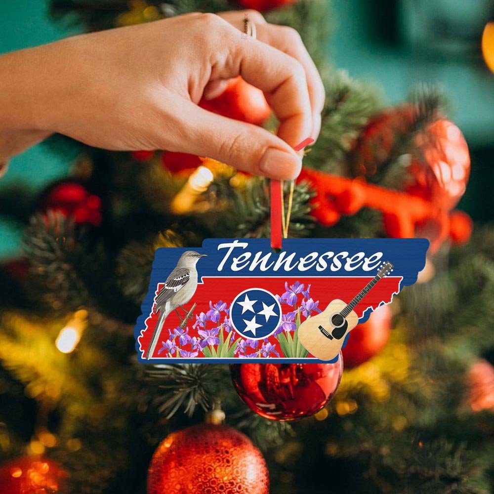 Tennessee Christmas Wooden Ornament TPT466O