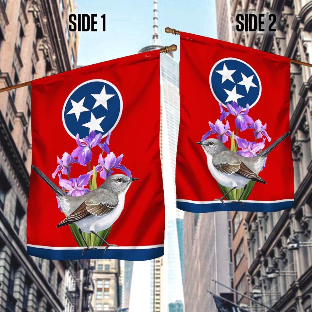 Tennessee Flag Mockingbird and Irises BNN694F