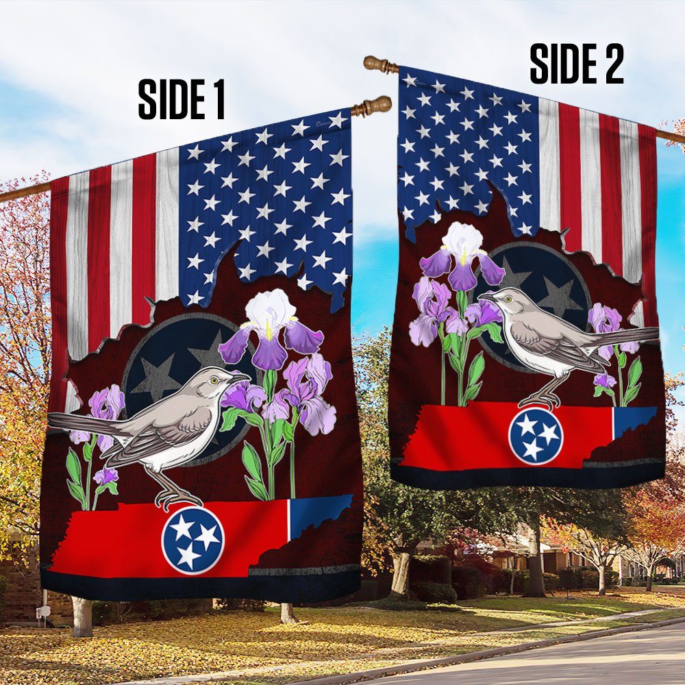 Tennessee State Mockingbird And Iris Flower Flag MLN650F