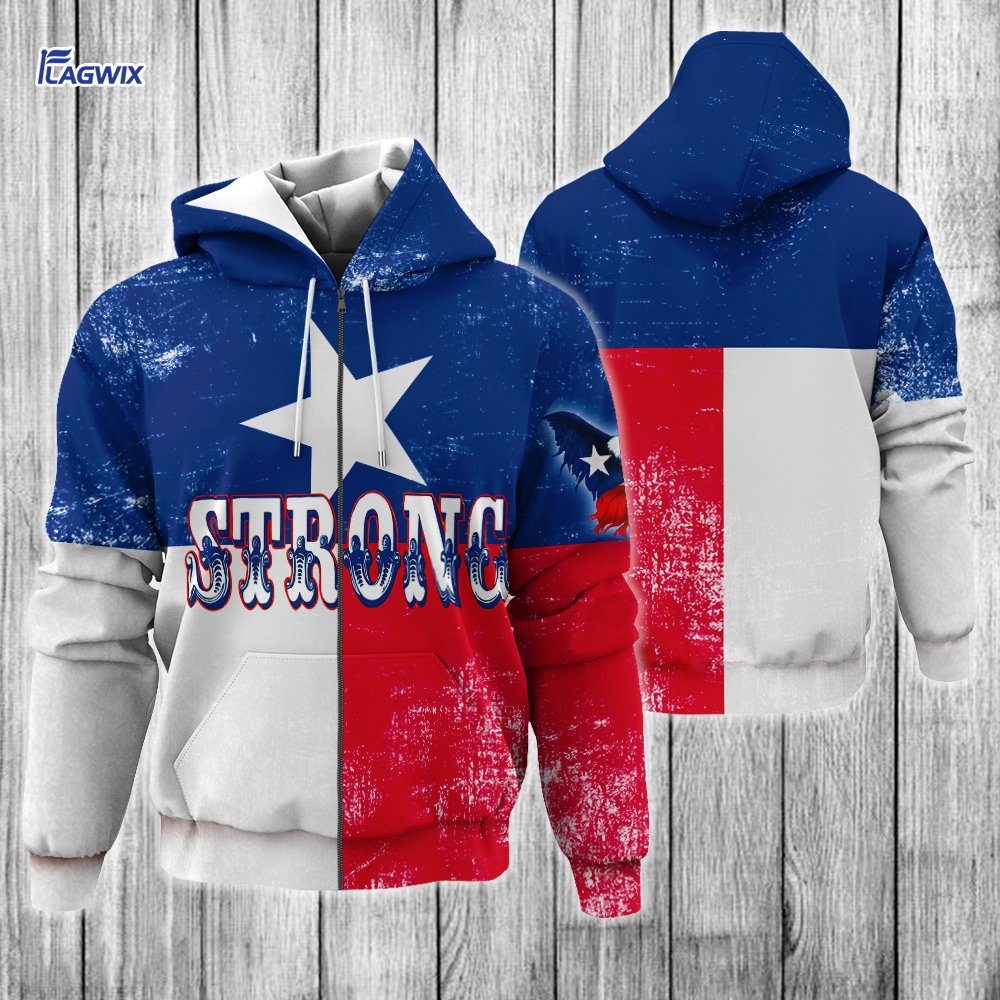 Texas 3D Zip Hoodie Strong LNT79ZH