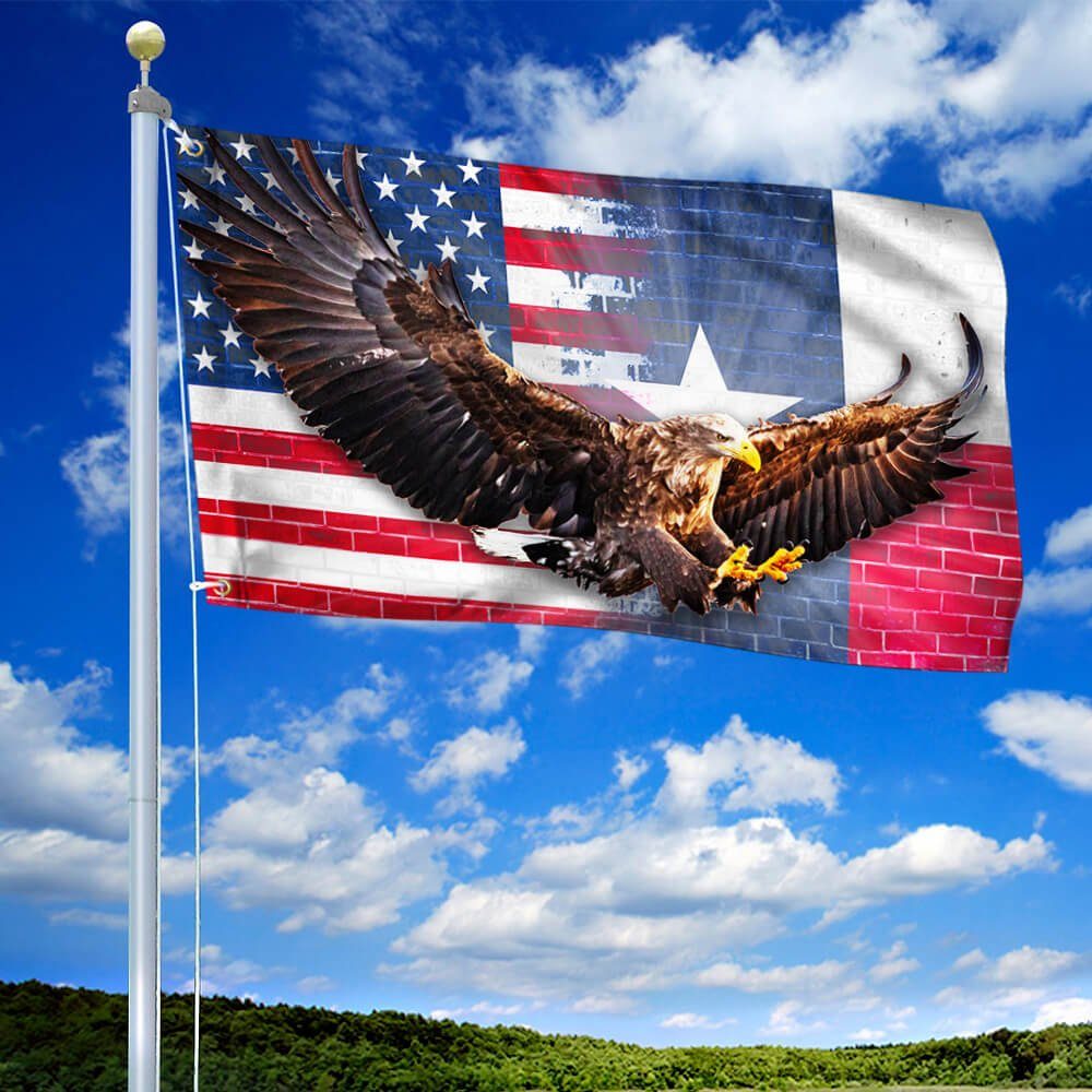 Texas American Flag Eagle TTV415GF