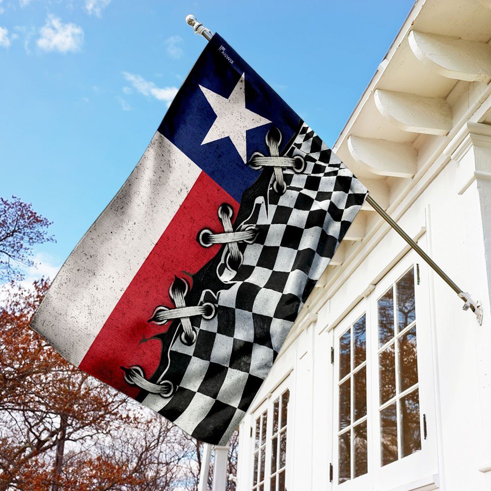 Texas And Dirt Track Racing Flag