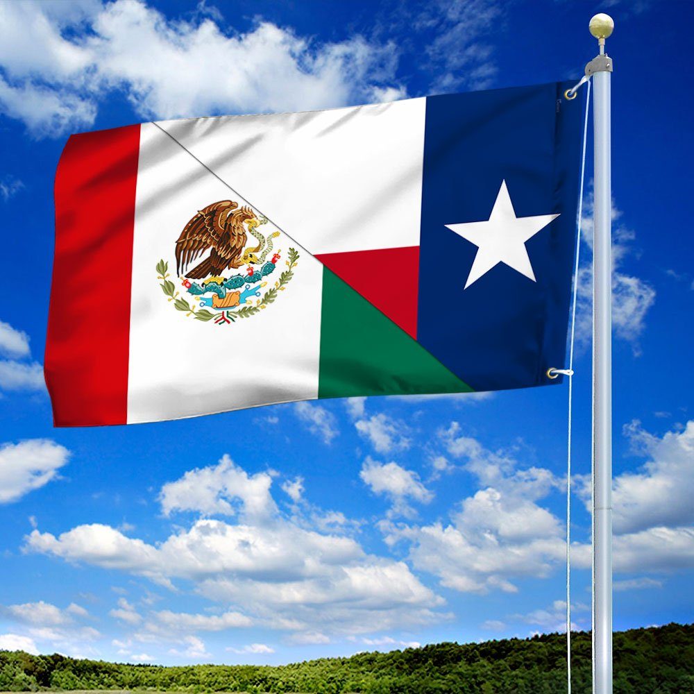 Texas And Mexico Grommet Flag TPT563GF