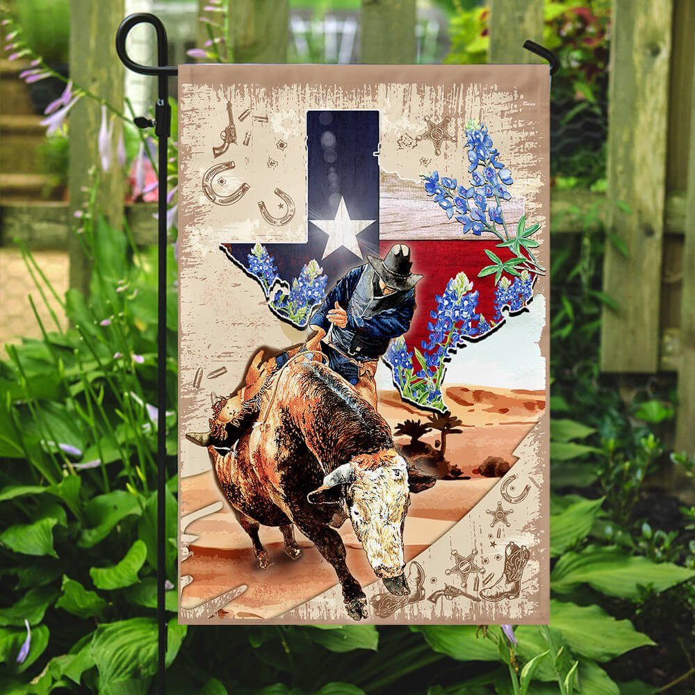 Texas Bull Riding Flag