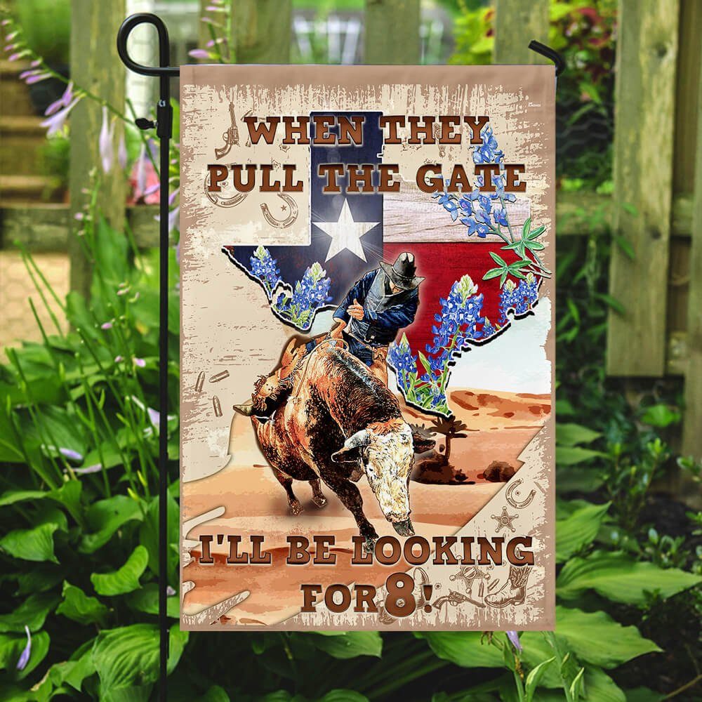 Texas Bull Riding Flag