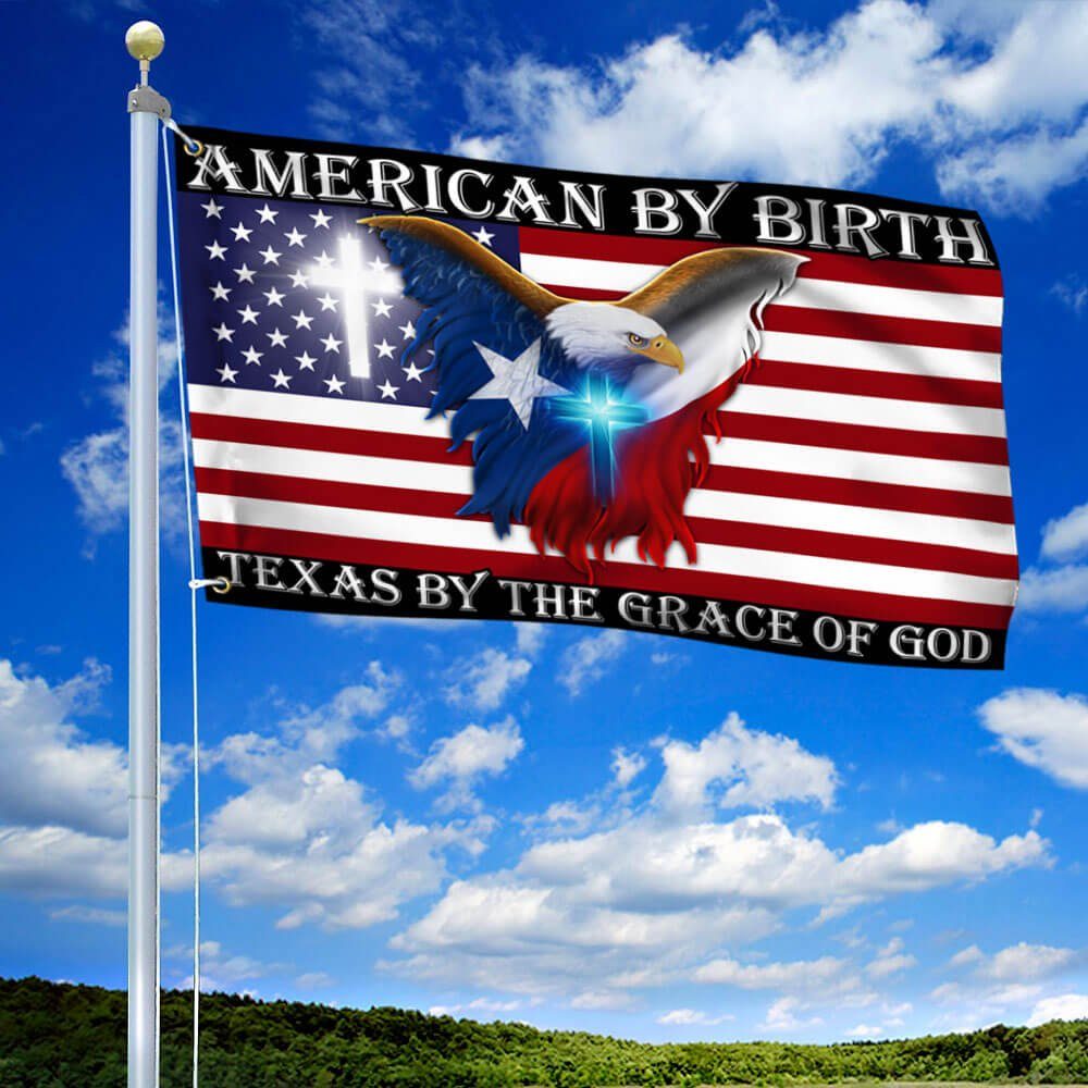 Texas By The Grace Of God Grommet Flag TPT39GF