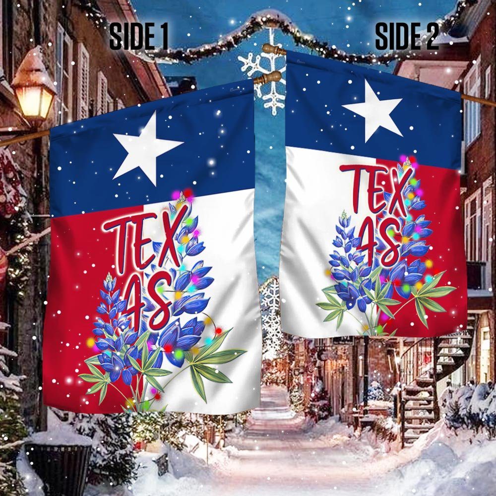 Texas Christmas Flag Bluebonnet LNT790F