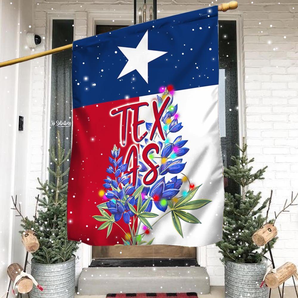 Texas Christmas Flag Bluebonnet LNT790F