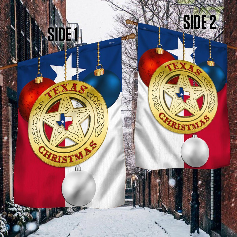 Texas Christmas Flag Christmas Bauble LNT837F