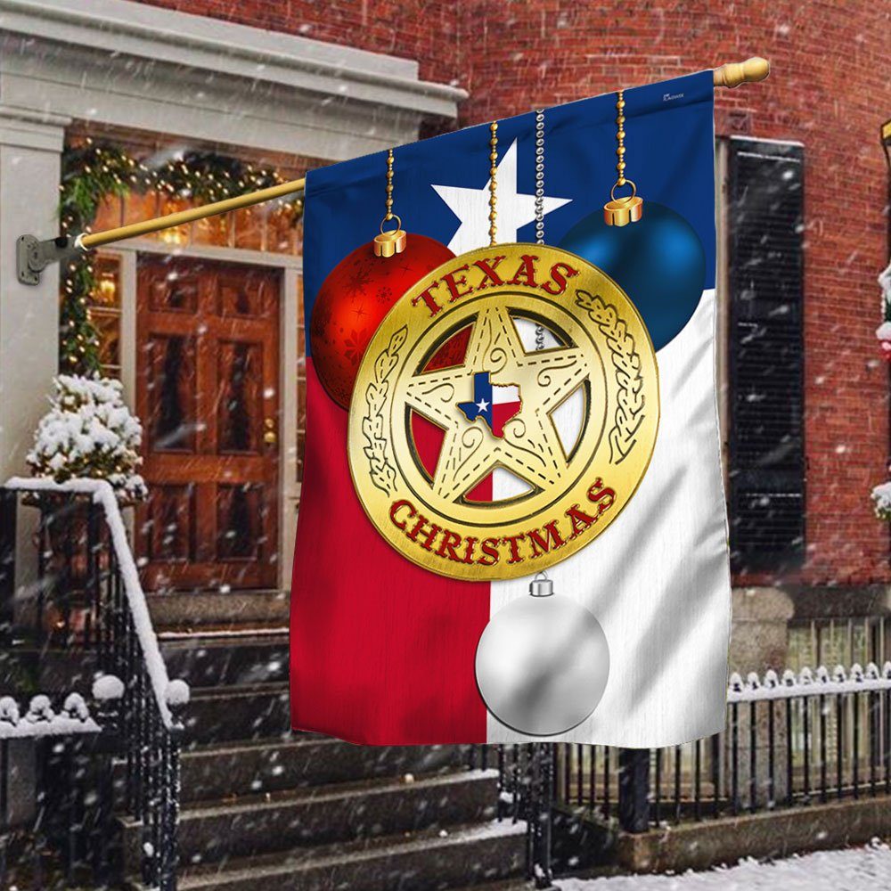 Texas Christmas Flag Christmas Bauble LNT837F