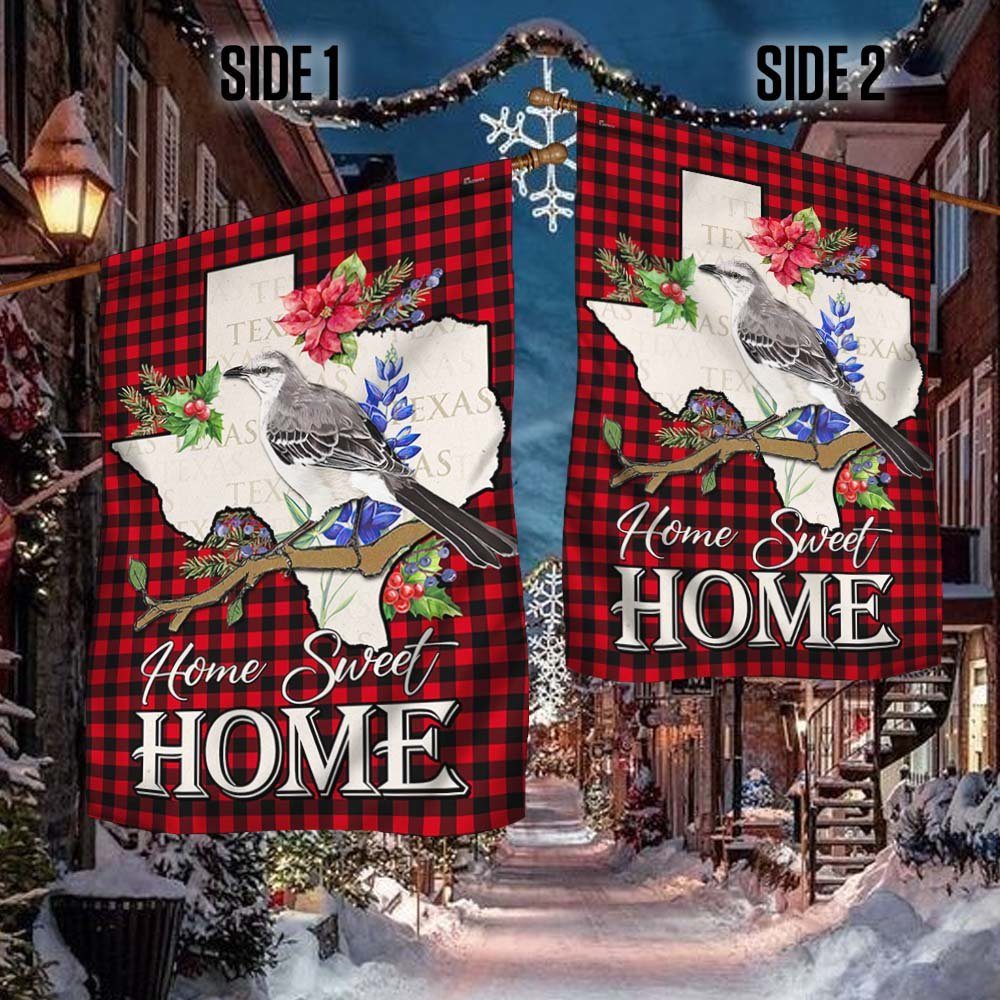 Texas Christmas Flag Home Sweet Home LNT664F