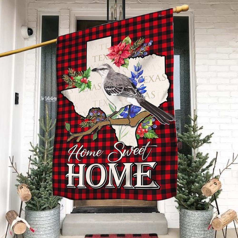 Texas Christmas Flag Home Sweet Home LNT664F