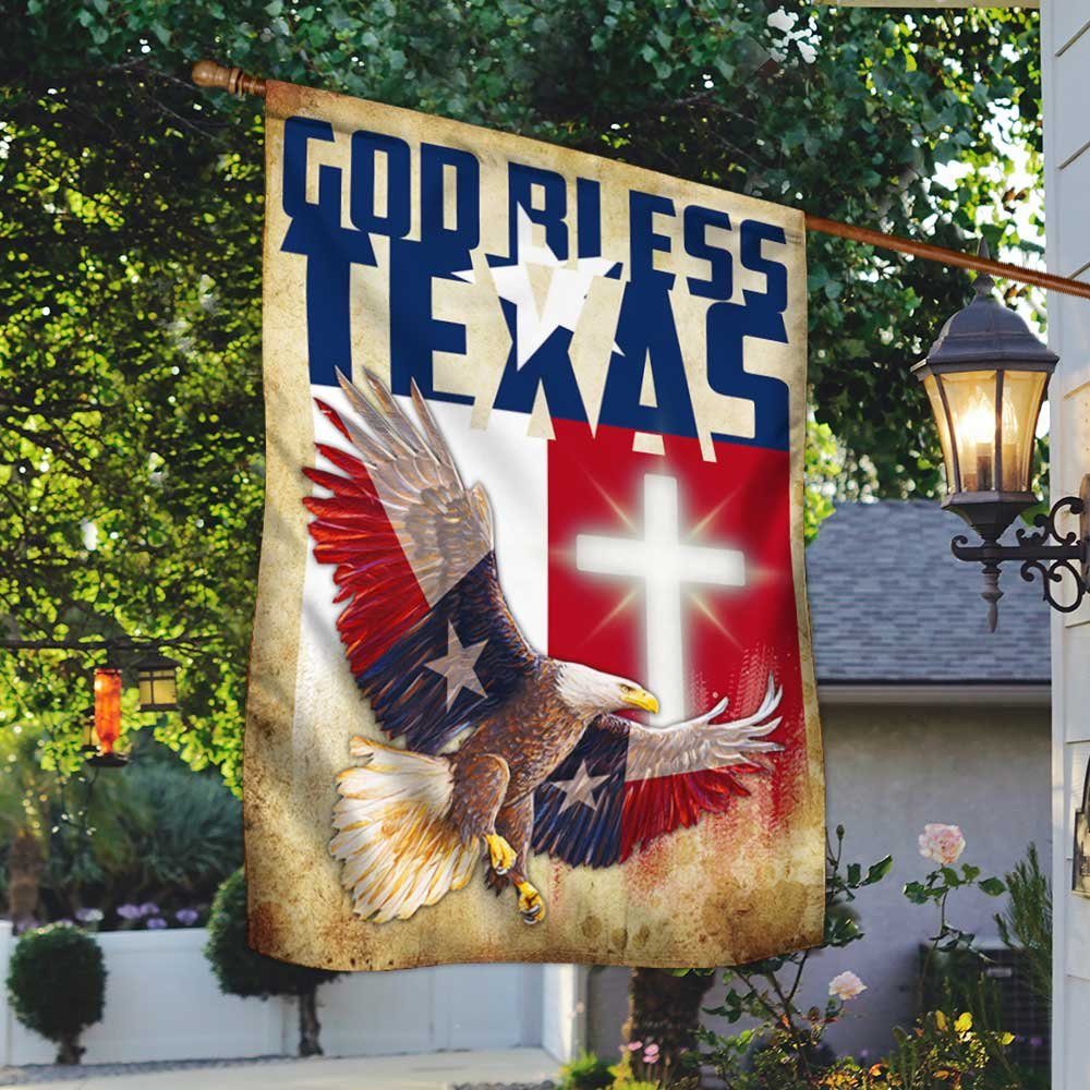 Texas Cross Flag God Bless Texas DBD3080Fv1