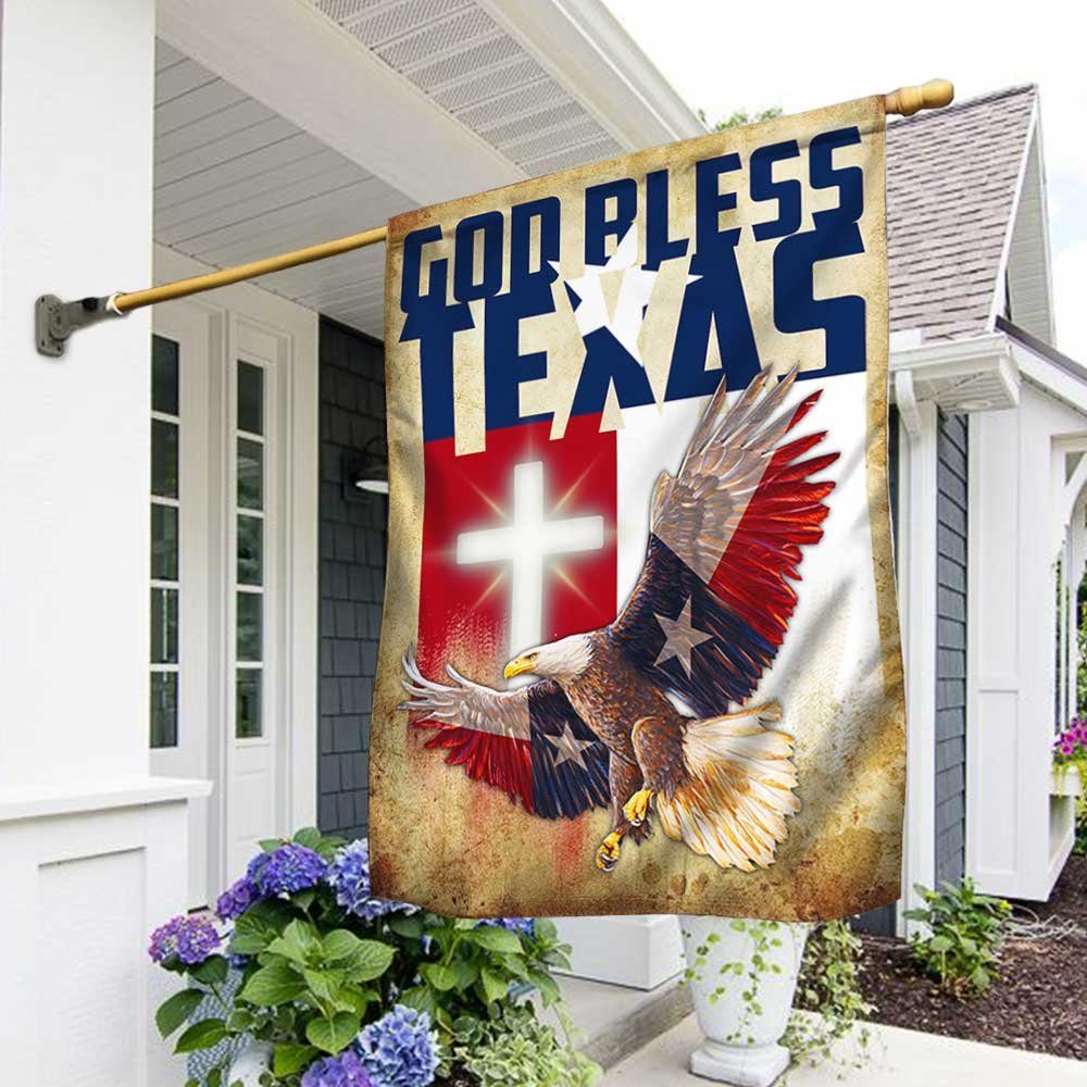 Texas Cross Flag God Bless Texas DBD3080Fv1