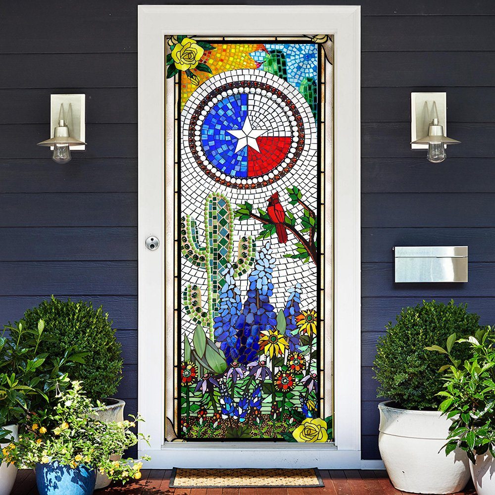 Texas Door Cover Flower Garden LNT268D