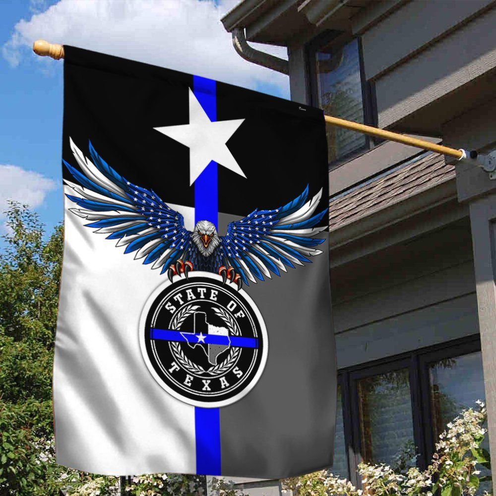 Texas Flag Eagle Thin Blue Line ANT383F