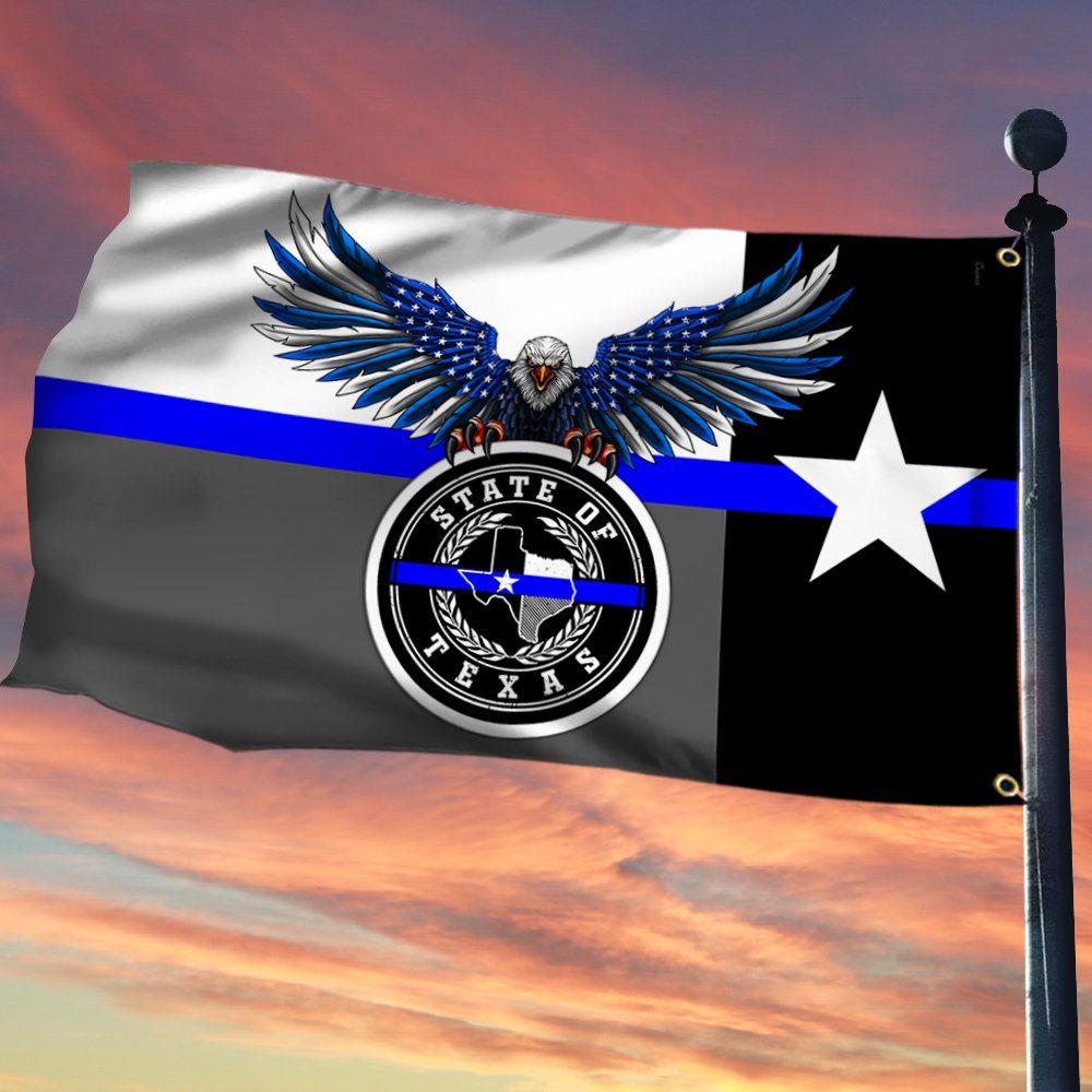 Texas Flag Eagle Thin Blue Line BNT383GF