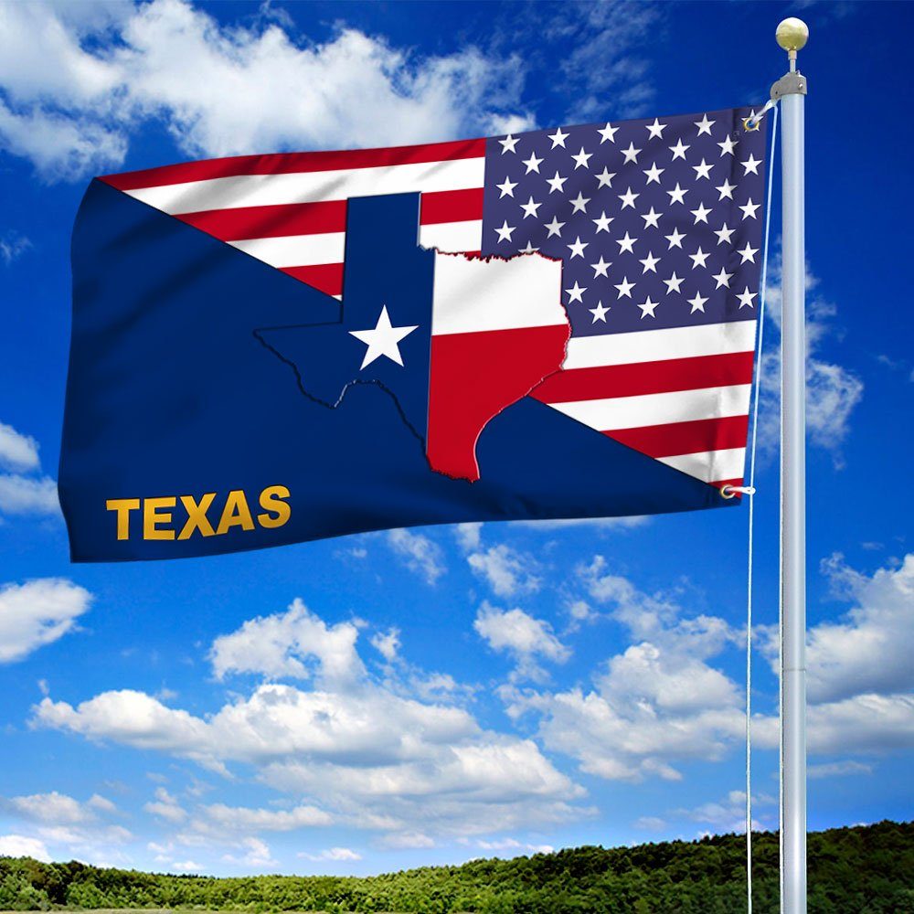 Texas Flag Texas American Eagle Grommet Flag TRL1626GF