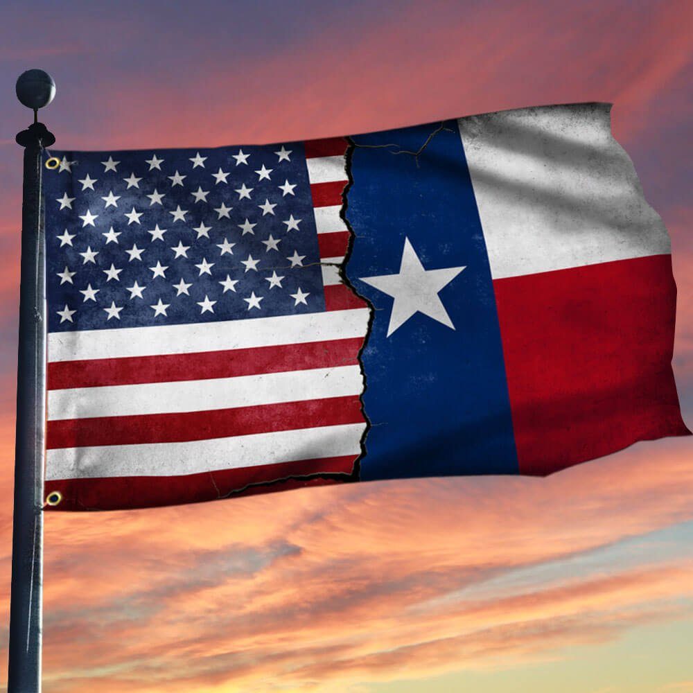 Texas Flag Texas American Grommet Flag QTR255GFv1