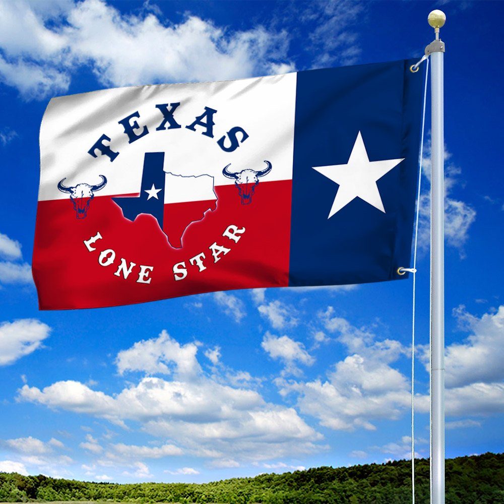 Texas Flag Texas Lone Star Grommet Flag QTR252GF