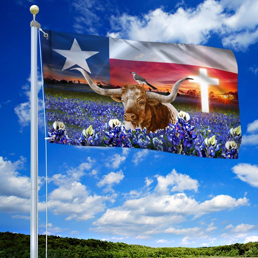 Texas Flag That Place Forever In Your Heart Grommet Flag TRN1290GF
