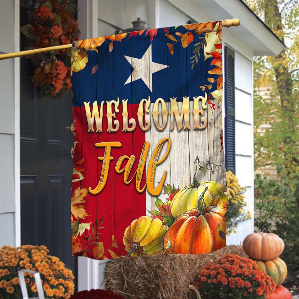 Texas Flag Welcome Fall Flag TPT351F