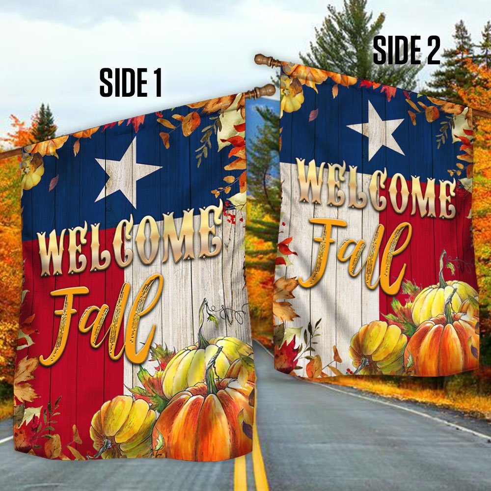 Texas Flag Welcome Fall Flag TPT351F