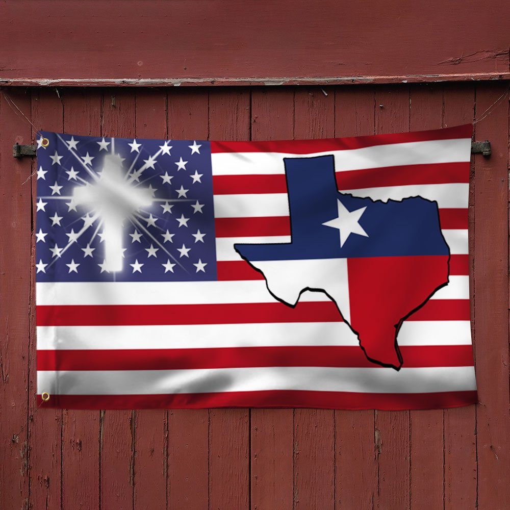 Texas Grommet Flag God Bless Texas DDH2000GF