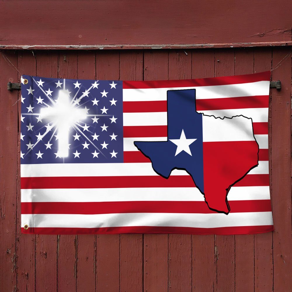 Texas Grommet Flag God Bless Texas DDH2000GFv1