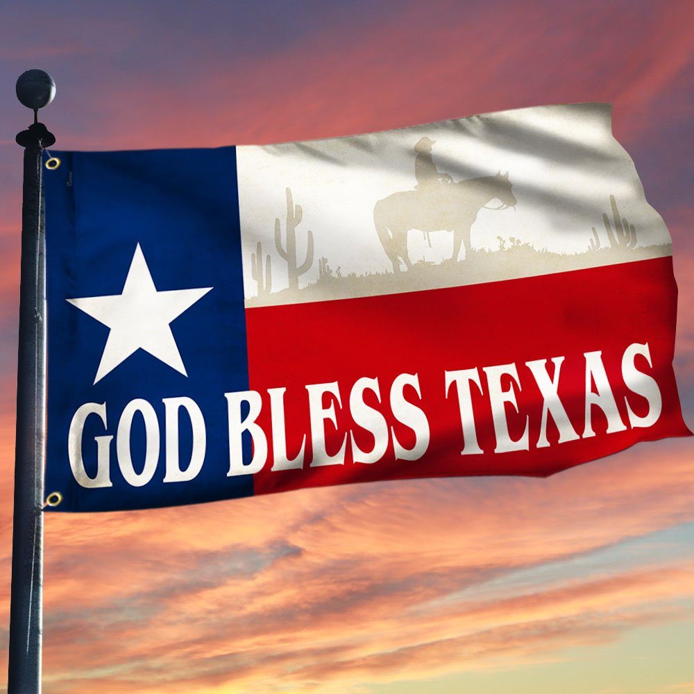 Texas Grommet Flag God Bless Texas LNT379GF